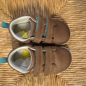 Cozy Brown Baby Walker Shoes with Velcro